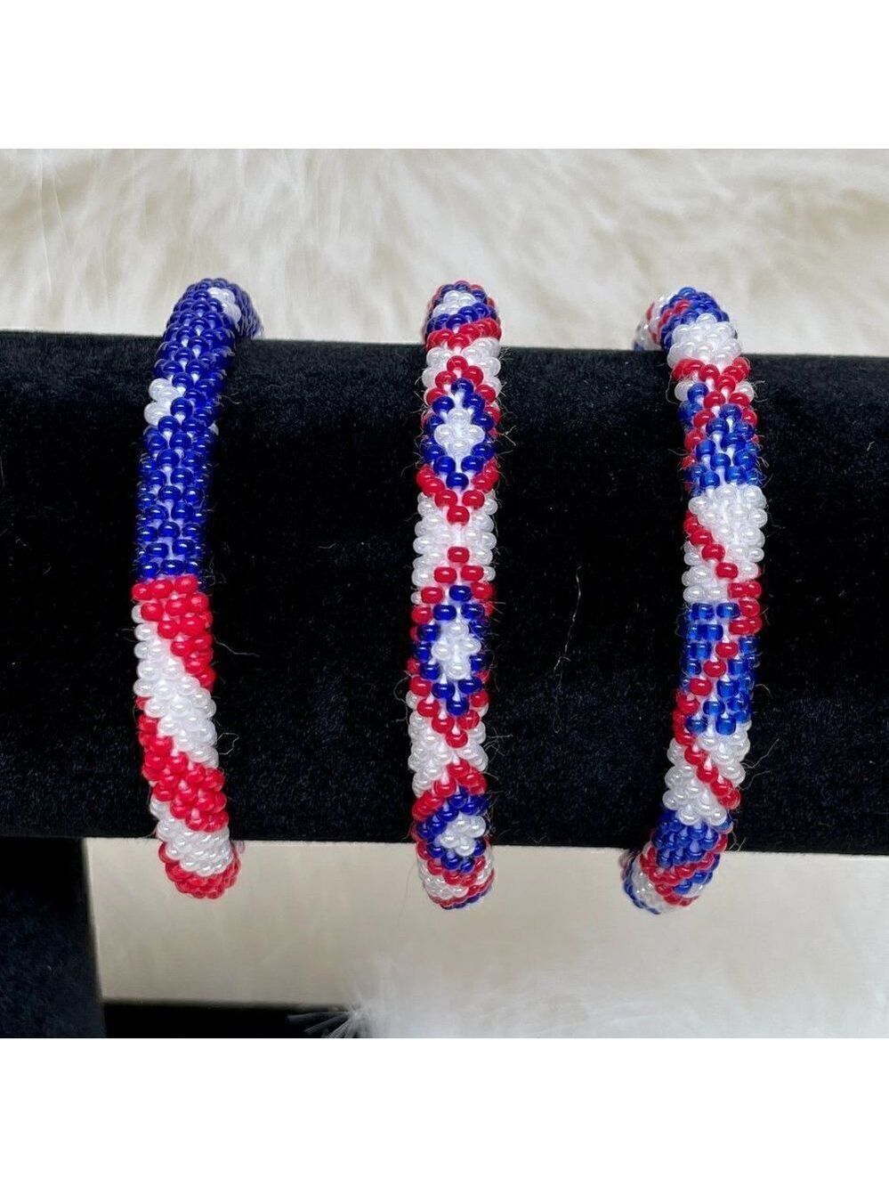 HAND CRAFTED in Nepal Beaded Bracelets
(set of 3) P2